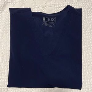 Figs Navy Blue Scrub Top.